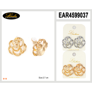 Orecchini Vintage placcati oro con Clip geometrici a croce con diamanti a pera stile a cerchio alla moda per festa di nozze o regalo - Product Image 3