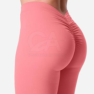 Leggings de Yoga Largos con Logotipo Personalizado 2026, Leggings de Gimnasio con Espalda Fruncida para Mujer, Nuevo Estilo de Leggings de Yoga para Venta en Línea - Product Image 4