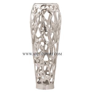 Nouveaux Vases à Fleurs en Métal Enduit de Poudre Blanc Martelé de Designer de Luxe Vente en Gros de Vases et Pots à Fleurs Décoratifs de Salon de Maison - Product Image 5