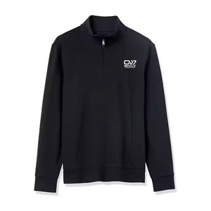 Top qualité respirant hommes sweat tenue décontracté pull coton hommes demi Zipp basiques coton mélangé sweat - Product Image 6