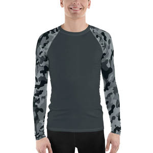 Vêtement de compression respirant de haute qualité pour homme, à séchage rapide, imprimé, manches longues, sport de gym, polyester/nylon, tissu 220g, rash guard - Product Image 3