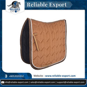 Tapis de selle polyvalent de style occidental Doublure en polycoton avec coque en cuir Fournisseur indien Équipement de dressage et d'équitation - Product Image 2