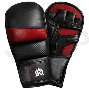 2024 Hand made MMA Sparring Gloves Open Palm Gloves Factory Wholesale Fighter Superior Leather Tailored for Muay Thai