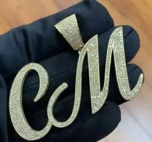 Personalizado 14K chapado en oro amarillo 3-Ct Real Moissanite colgante diamante encanto joyería de plata esterlina fina para fiestas eventos - Product Image 4