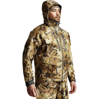 Veste de chasse en toile pour homme avec logo personnalisé, impression polyester, imperméable et coupe-vent, vêtements d'extérieur