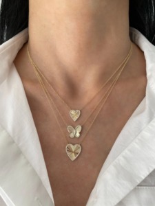 Fluted Heart <span class=keywords><strong>CZ</strong></span> Halo大型ペンダント925スターリングシルバー女性ジュエリー金メッキネックレス - Product Image 2