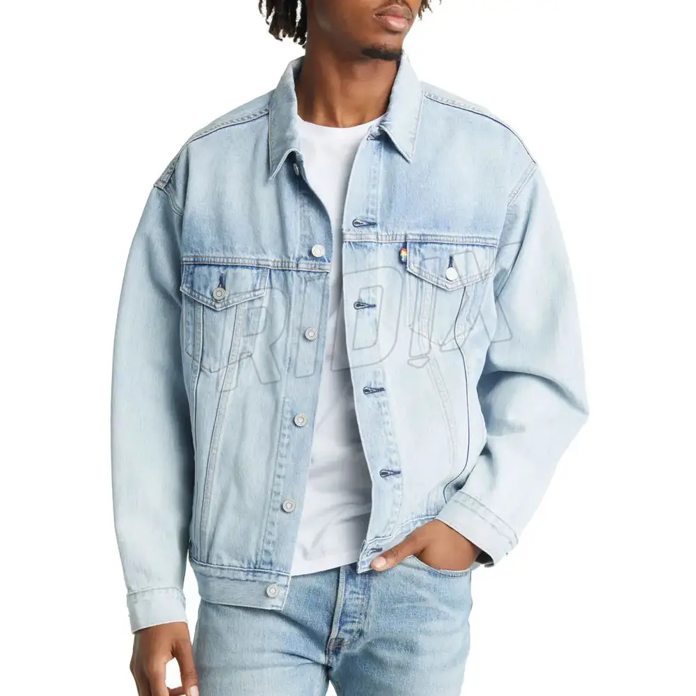 Wholesale 2020 New Fashion Plain Washed Cotton Casual Men's Jeans Jacket In Stock