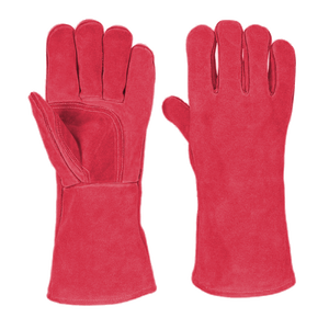 Meilleure performance Gants de soudage en cuir de vachette robuste résistants à l'abrasion pour barbecue Usage quotidien Protection de la paume du pouce - Product Image 4