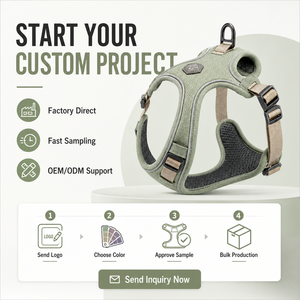 Imbracatura <span class=keywords><strong>Casual</strong></span> Leggera per Animali Domestici Sage, Imbottitura in Rete Ventilata, Anello a D Rinforzato, Logo Personalizzabile, Adatta per Tutte le Stagioni - Product Image 2