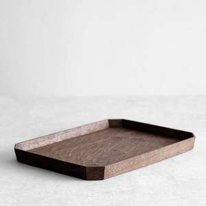 Hot Selling Custom Luxury Modern Natural <b>Food</b> Fruit Dessert Coffee Serving <b>Wood</b> Tray <b>Set</b> of 6 Pcs Brown Colour for Multipurpose - Product Image 5