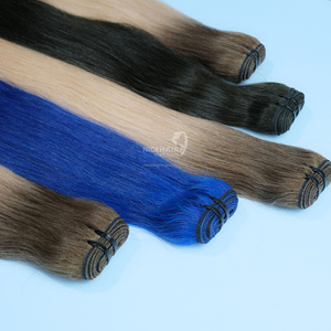 Paquet de cheveux vietnamiens bruts soyeux, droits et lisses, extensions de trame à la machine, style de vague naturelle, fournisseur du Vietnam - Product Image 5