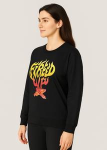 Wholesale <b>Long</b> <b>Sleeve</b> <b>Crop</b> Top Hoodies for Women Cotton Fleece Tracksuit Tops Embroidered Oversized Pullover Hoodie Sweatshirts - Product Image 4