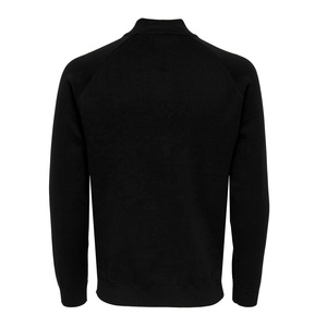 Chaqueta bomber negra personalizada de calidad para hombre, moda de invierno, estilo de béisbol informal con logotipo, diseño sin cuello, precio al por mayor - Product Image 4