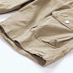 High Street Style Custom Logo Hombres Cargo Shorts Color sólido Venta caliente Moda Cargo Pocket Shorts - Product Image 4