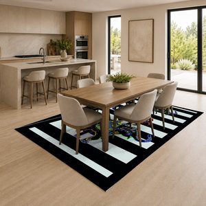 <b>RUGS</b> DEPOT LXDP-0787 Wholesale Charcoal Grey Contemporary Geometric Digital Printed Machine Washable Chenille Area <b>Rug</b> <b>Non</b> <b>Slip</b> - Product Image 4