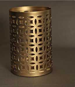 Portavelas de oro Vintage grande, centro de mesa, Juego de 3 mesas de decoración de biblioteca para el hogar para boda, portavelas - Product Image 6