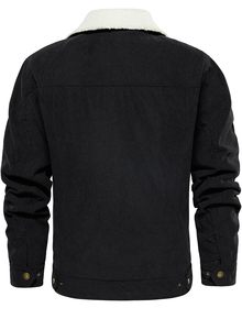 Sherpa Windbreaker NEGRO Cómoda Chaqueta resistente para hombres más demandados Alta calidad Ropa al aire libre Hombres Chaqueta Sherpa de algodón - Product Image 6