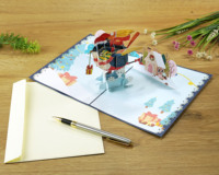 Nouveau modèle de carte de Noël 3D Pop up Design personnalisé pour 2025 fabriqué au Vietnam OEM ou ODM en papier de luxe