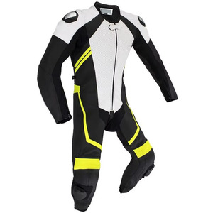 Traje de moto de cuero genuino personalizado Protección de alta calidad Ropa de carreras de autos de motocicleta Traje de cuero de motocicleta - Product Image 5