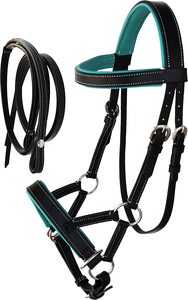 Bride de cheval en cuir à traction latérale de la meilleure qualité-Bride Western Bitless avec harnais en peau de vache américaine - Product Image 3