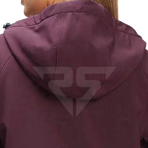 Sudaderas con capucha de mujer de punto liso marrón OEM personalizadas de alta calidad ropa de gimnasio sudaderas con capucha de mujer con cremallera completa - Product Image 5