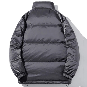 Vente en gros 2025 Veste matelassée à bulles chaude d'hiver pour homme Veste matelassée à motif uni Technique tissée Fermeture à glissière pour l'extérieur - Product Image 4