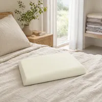 Oreiller cervical orthopédique ergonomique en mousse à mémoire de forme, respirant, doux, à récupération lente, contourné pour la courbe du corps humain