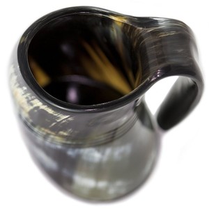 Offre Spéciale indien fait à la main Viking corne Tankard meilleure qualité nouvelle tasse de bière traditionnelle pour les fêtes accessoire de corne à boire Direct - Product Image 2