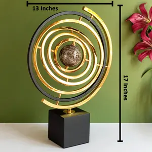 Escultura Circular de Metal moderna de lujo, decoración de mesa de alta calidad para el hogar y la Oficina para Navidad - Product Image 2