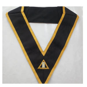 Collar de la Ritualesco Escocesa de la Masonería con Trenza Dorada y Cinta Negra, Colección Freemason, Juego Premium de 2026 - Product Image 1