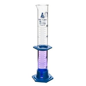 Cylindre gradué en verre de 50 ml avec base en plastique - Product Image 1