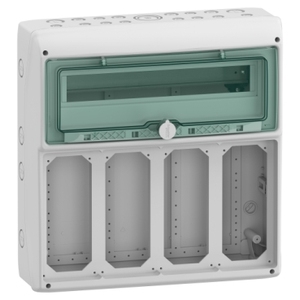 Per SCHNEIDER ELECTRIC 13188 Kaedra - Contenitore per Elettronica e Strumentazione con Presa di Alimentazione a 4 Aperture, 1 x 18 Moduli - Product Image 1