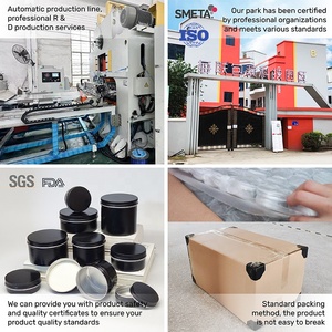 5ml 30ml 80ml 150ml Matte Black Soap Cosmetics Lip Balm Jar Empty Candle Tin Can Round Aluminium <strong>Metal</strong> <strong>Packaging</strong> - Product Image 6