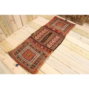 พรมวินเทจขนาดเล็ก 1.7x4.4 ฟุต พรมขนสัตว์สีแดงแบบไล่เฉดสไตล์ตุรกี - Product Image 1