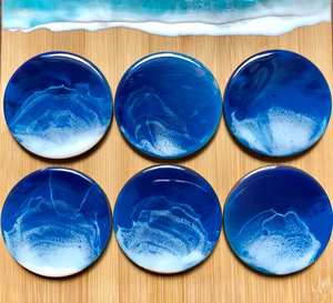 Posavasos de Resina y Madera Clásicos, Duraderos y de Alta Calidad, Posavasos de Resina Epoxi y Madera Natural para Tazas, Vasos y Uso Doméstico - Product Image 5