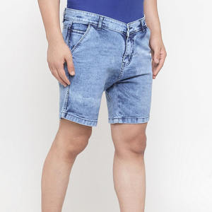 Pantalones Cortos de Mezclilla para Hombre, Corte Ajustado, Tejido Elástico Informal, Ropa Moderna de Verano para Exteriores - Product Image 5