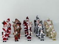 Vente en gros Mme Père Noël debout avec panier Figurine de Noël Figure Décoration 30cm/45cm/60cm Père Noël Poupée