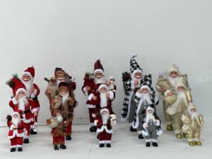 Venta al por mayor Sra. Santa <span class=keywords><strong>Claus</strong></span> de pie con cesta figura de Navidad decoración Figura 30cm/45cm/60cm muñeco de Papá Noel - Product Image 5