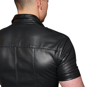 Camisa de Uniforme con Ribete, 4 Colores, Elegante Camisa de Uniforme de Cuero Disponible en 4 Colores, Perfecta para Opciones de Moda Atrevidas - Product Image 4