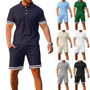 Ensemble personnalisé de shorts d'entraînement de course pour hommes survêtement Ensemble d'été de vêtements Ensemble de shorts deux pièces pour hommes Ensembles d'été - Product Image 1