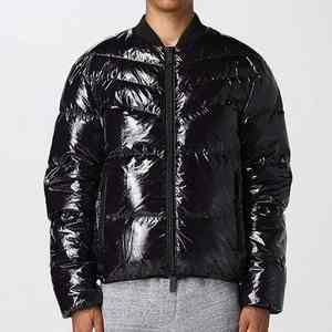 Veste bouffante chaude personnalisée pour hommes avec col rond Veste imprimée vierge à la mode d'hiver Panneau contrasté Épissage Broderie Décoration - Product Image 4
