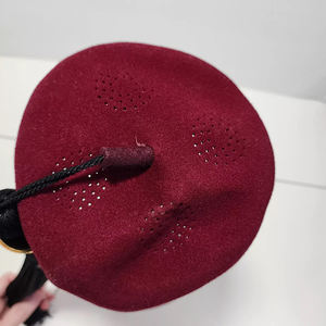 Vintage hecho a mano Borgoña Fez borla masón sombrero masónico de alta calidad personalizado 100% lana diario al aire libre playa deportes viaje - Product Image 4