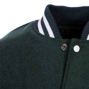 Veste universitaire vintage personnalisée OEM unisexe à col montant, brodée, en laine, coupe-vent et respirante pour l'hiver - Product Image 3