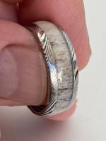 Fabricant de Couteaux à Bande en Bois de Cerf Faits Main, Personnalisés, DIY, OEM, de Haute Qualité, en Acier Damas Inoxydable Forgé, Mokume Gane