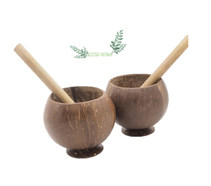 ถ้วยกะลามะพร้าวคุณภาพสูงเป็นมิตรกับสิ่งแวดล้อมพร้อมที่จับไม้ถ้วยชา/กาแฟธรรมชาติที่ยั่งยืนโดย Eco2go Vietnam - Product Image 6