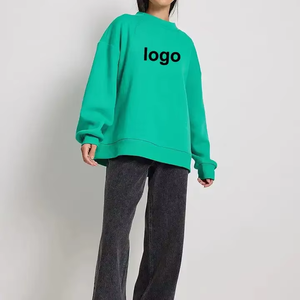 Sudadera con capucha y logotipo personalizado para mujer, forro polar de algodón suave con cuello falso y logotipo frontal para invierno - Product Image 2