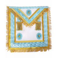Franc-maçon maçonnique Regalia grand maître robe complète tablier en cuir brodé à la main pour les organisations américaines et canadiennes
