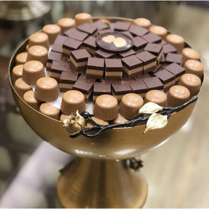 Bol à chocolat rond design antique bol à chocolat en métal doré de qualité exclusive bonbons porte-dessert pour fournitures d'hôtel - Product Image 5