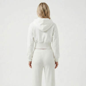 Sudaderas de Moda Urbana para Mujer de Alta Calidad, Cintura Alta, Estilo Corsé, Mangas Extra Grandes, Top Corto, Sudaderas Personalizadas - Product Image 3