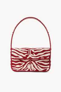 Bolso de Hombro Azul con Cuentas, Bordado del Zodíaco Capricornio, Bolso de Mano con Cuentas de Vidrio, Monedero con Flores y Cerezas, Bolso de Playa de Verano con Solapa, Bolso Tipo Tote - Product Image 4